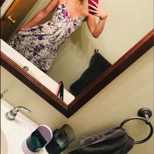 White floral sun dress